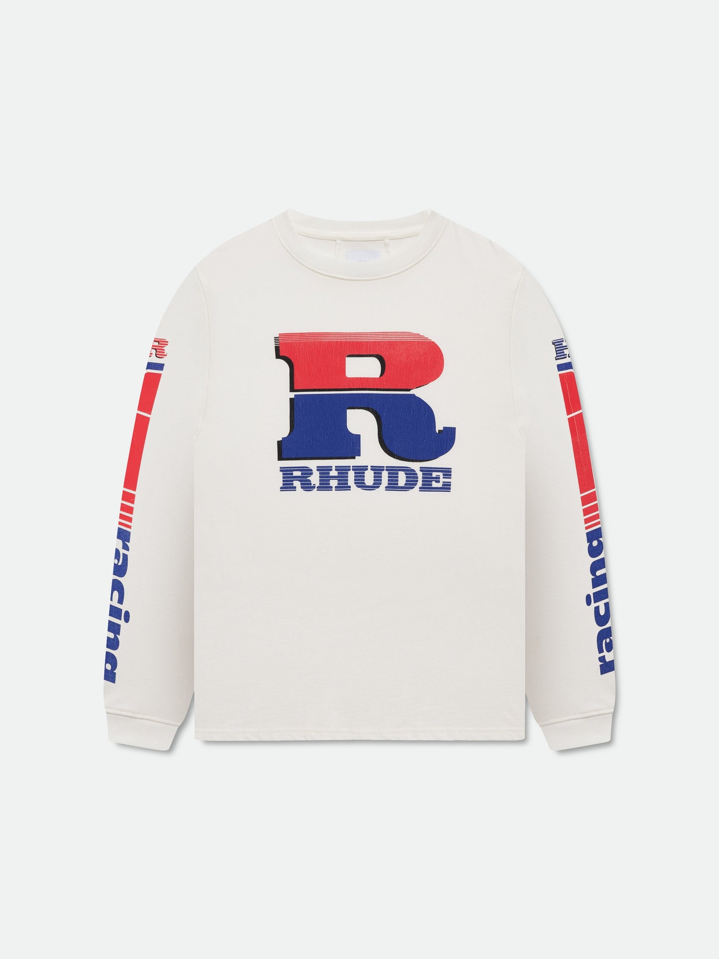 SPLIT PETROL LOGO LS TEE - VINTAGE WHITE