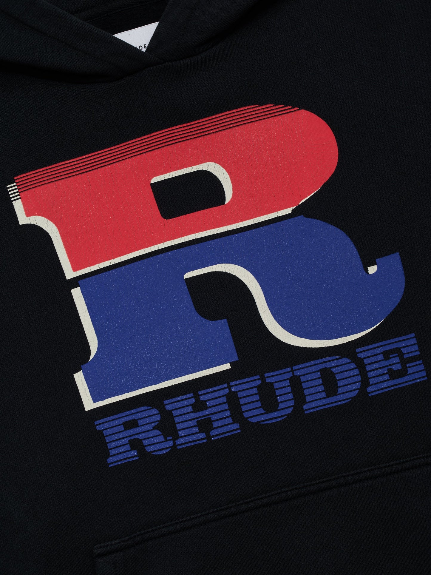 SPLIT PETROL LOGO HOODIE - VTG BLACK
