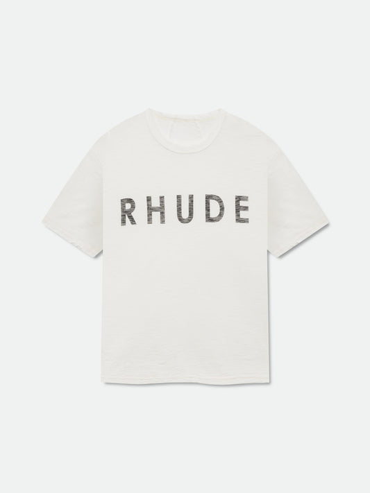 RHUDE LOGO SLUB TEE - VTG WHITE