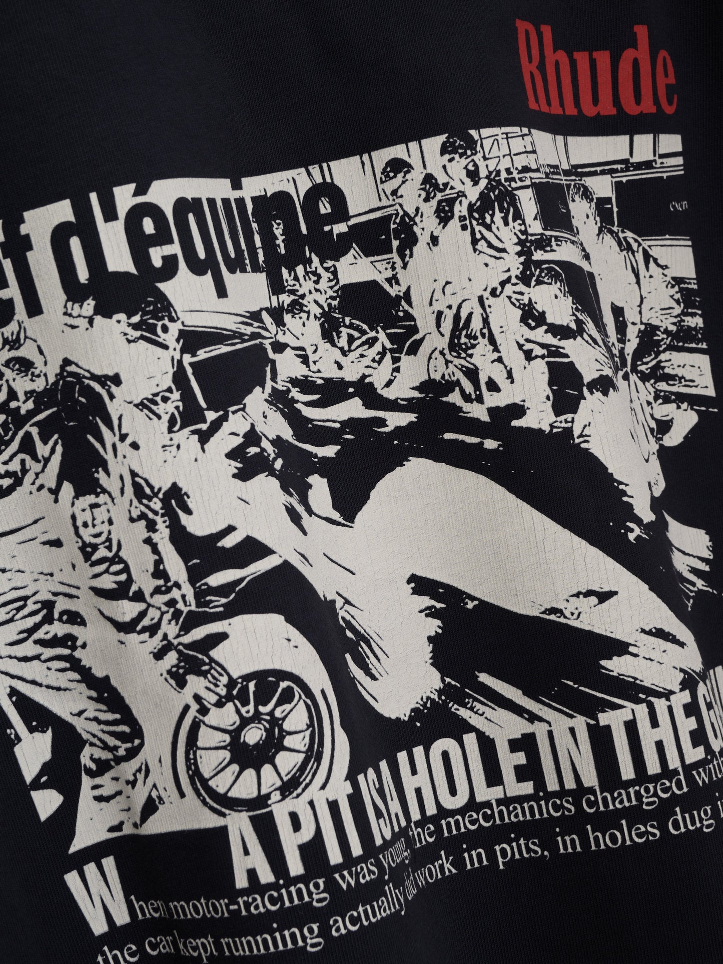 GRAND PRIX TEE - VINTAGE BLACK \/ WHITE \/ RED