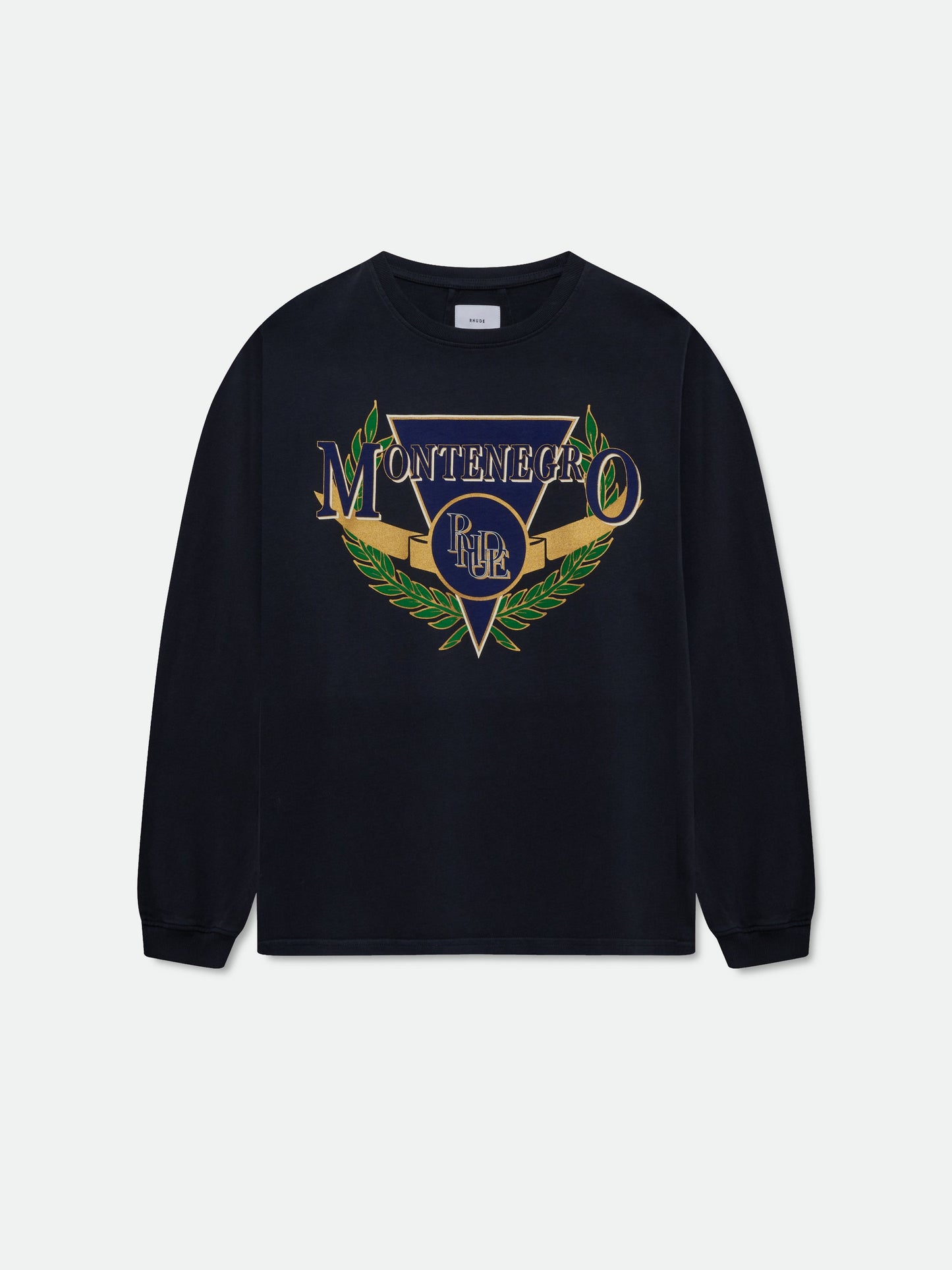 MONTENEGRO REGATTA LS TEE - VINTAGE BLACK\/ NAVY\/ GREEN