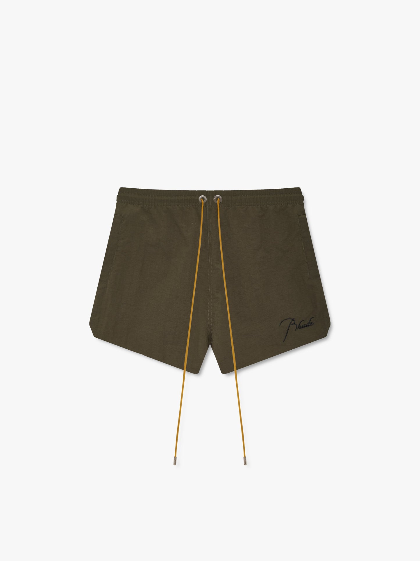 RHUDE RADIATOR SWIM TRUNKS - MOSS GREEN\/BLACK